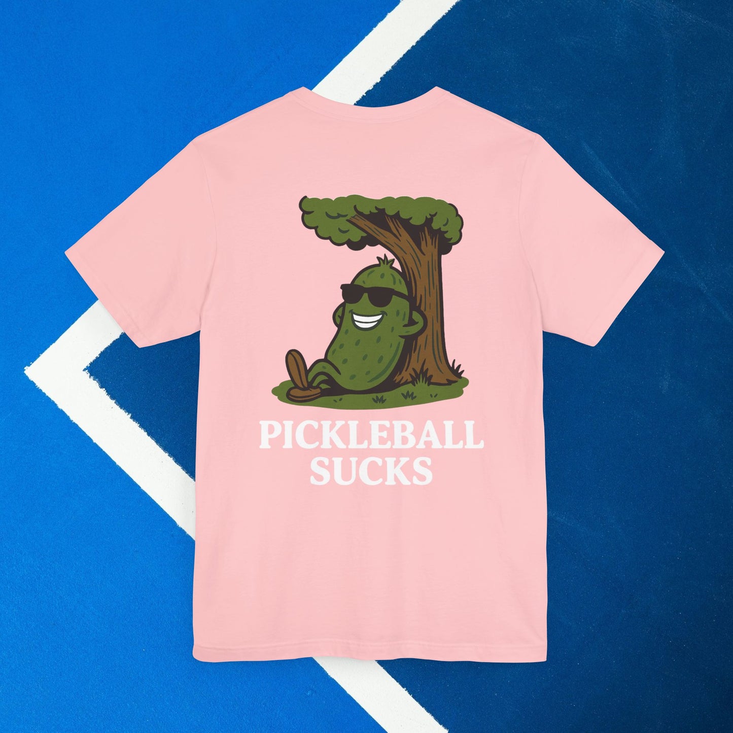 pink pickleball sucks pickleball shirt – back design print
