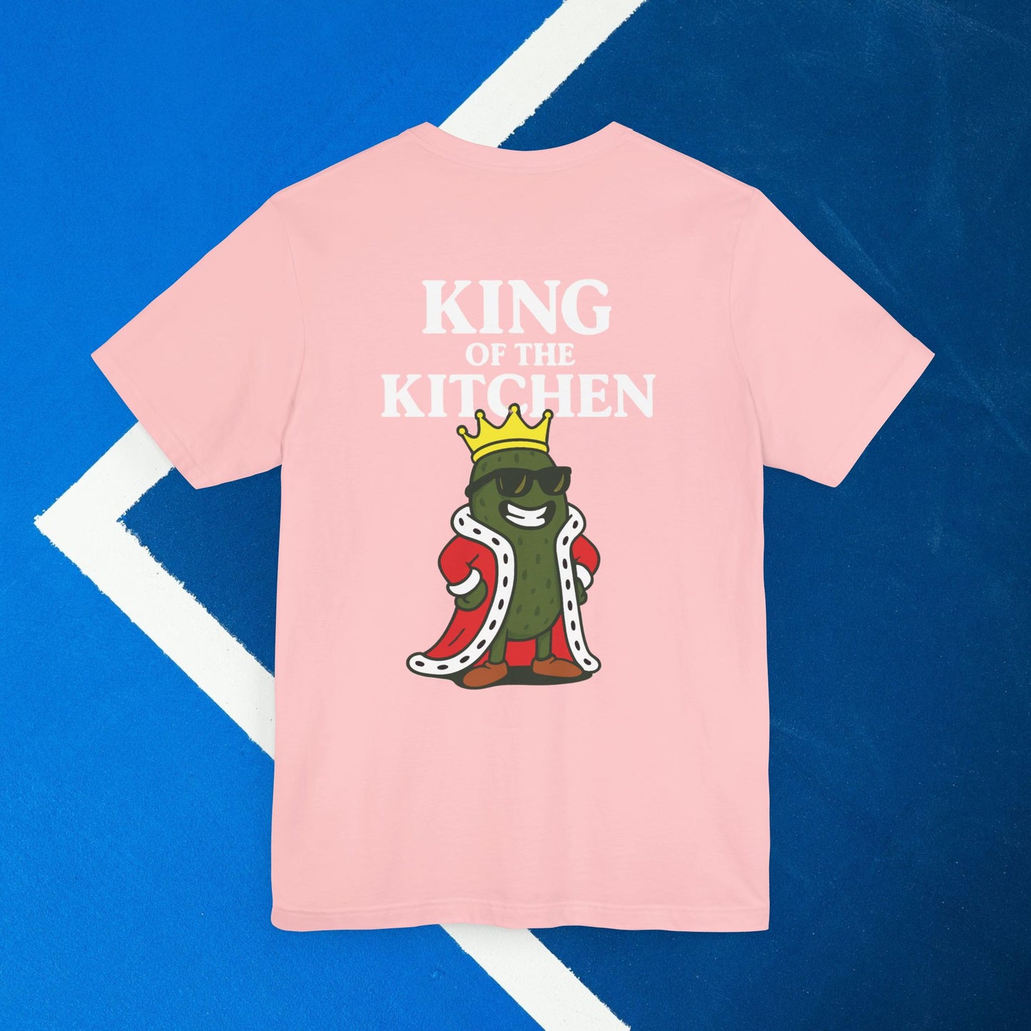 pink king of the kitchen pickleball shirt – back design print