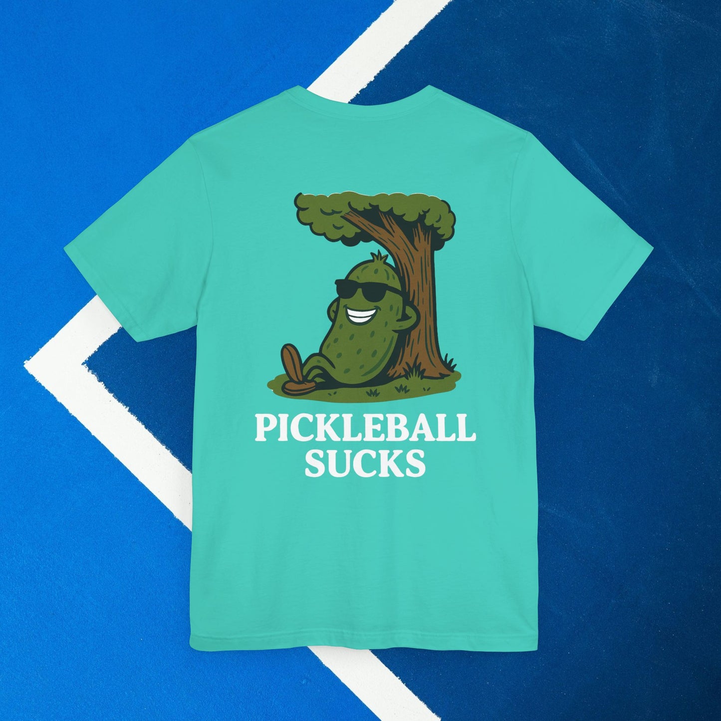 green pickleball sucks pickleball shirt – back design print