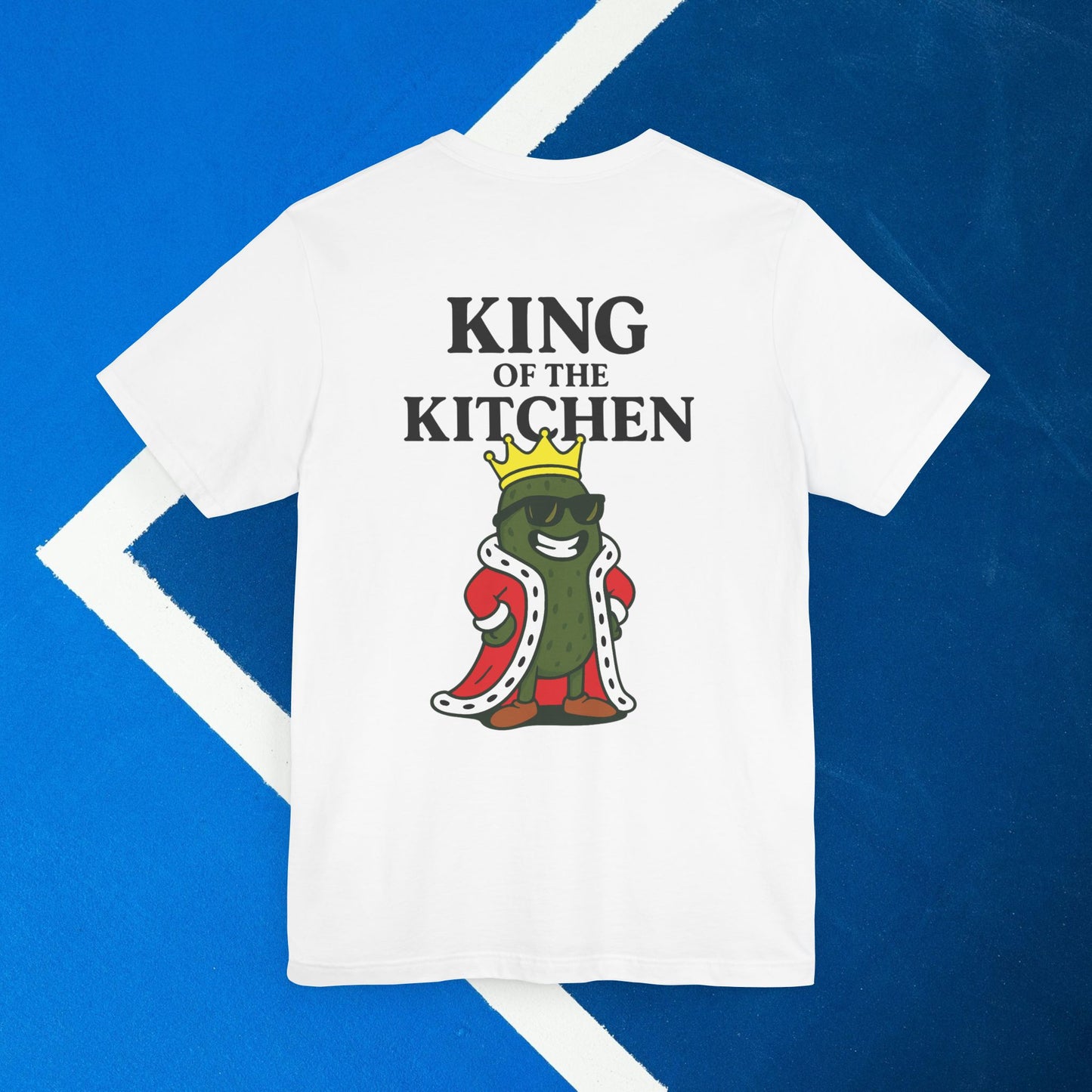 white king of the kitchen pickleball shirt – back design print