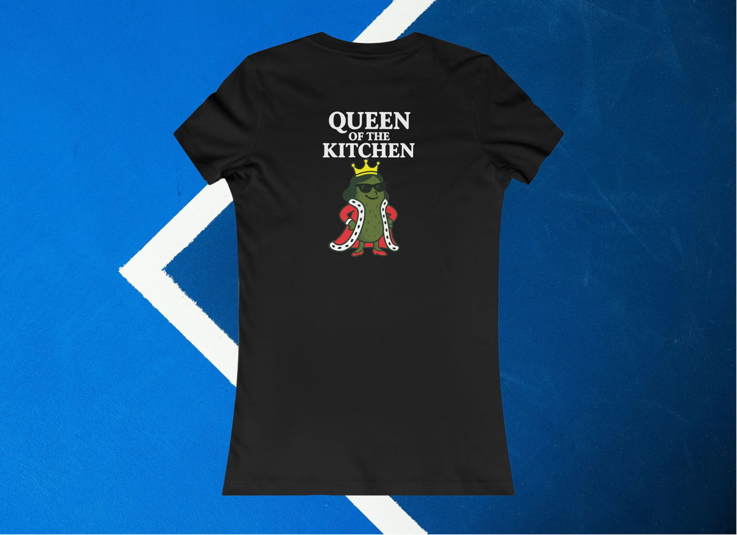 black queen of the kitchen pickleball shirt – back design print