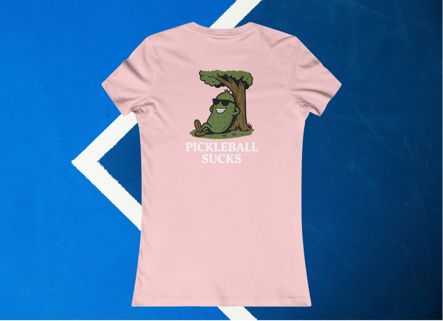 pink pickleball sucks pickleball shirt – back design print