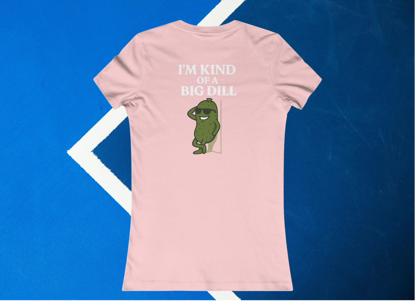 pink im kind of a big dill pickleball shirt – back design print