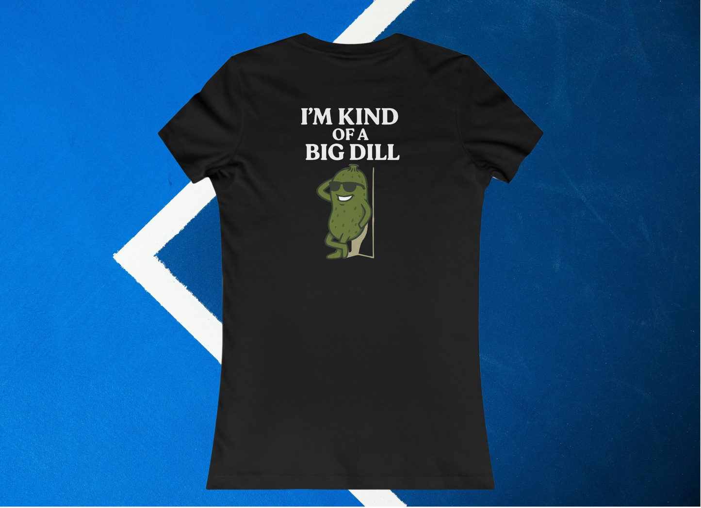 black im kind of a big dill pickleball shirt – back design print