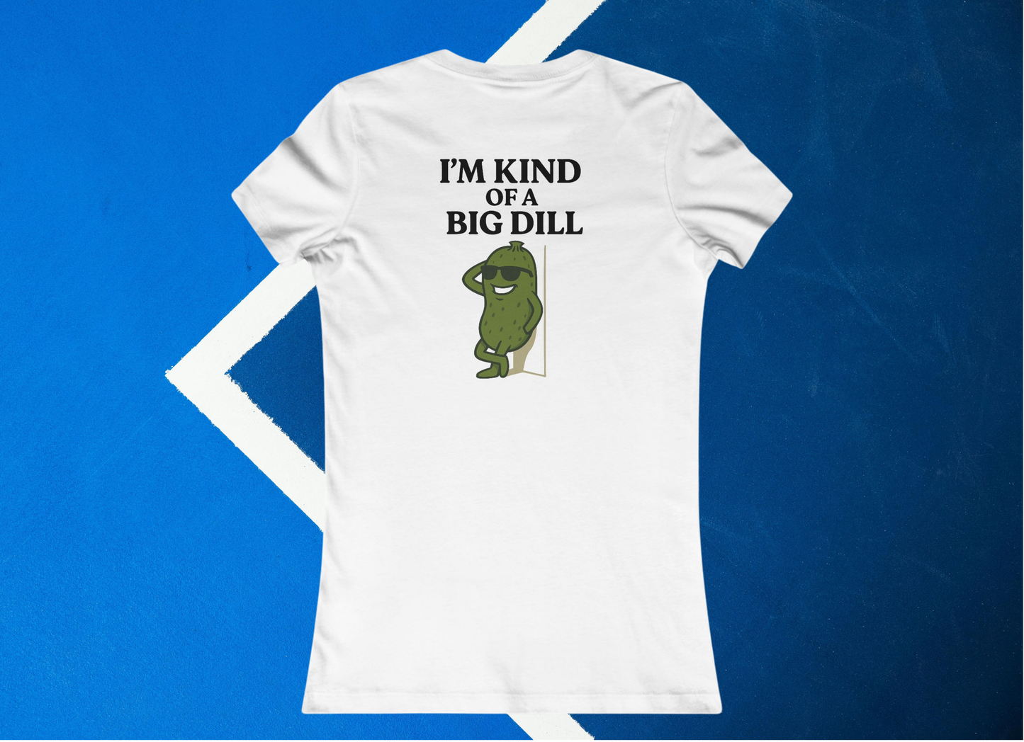 white im kind of a big dill pickleball shirt – back design print