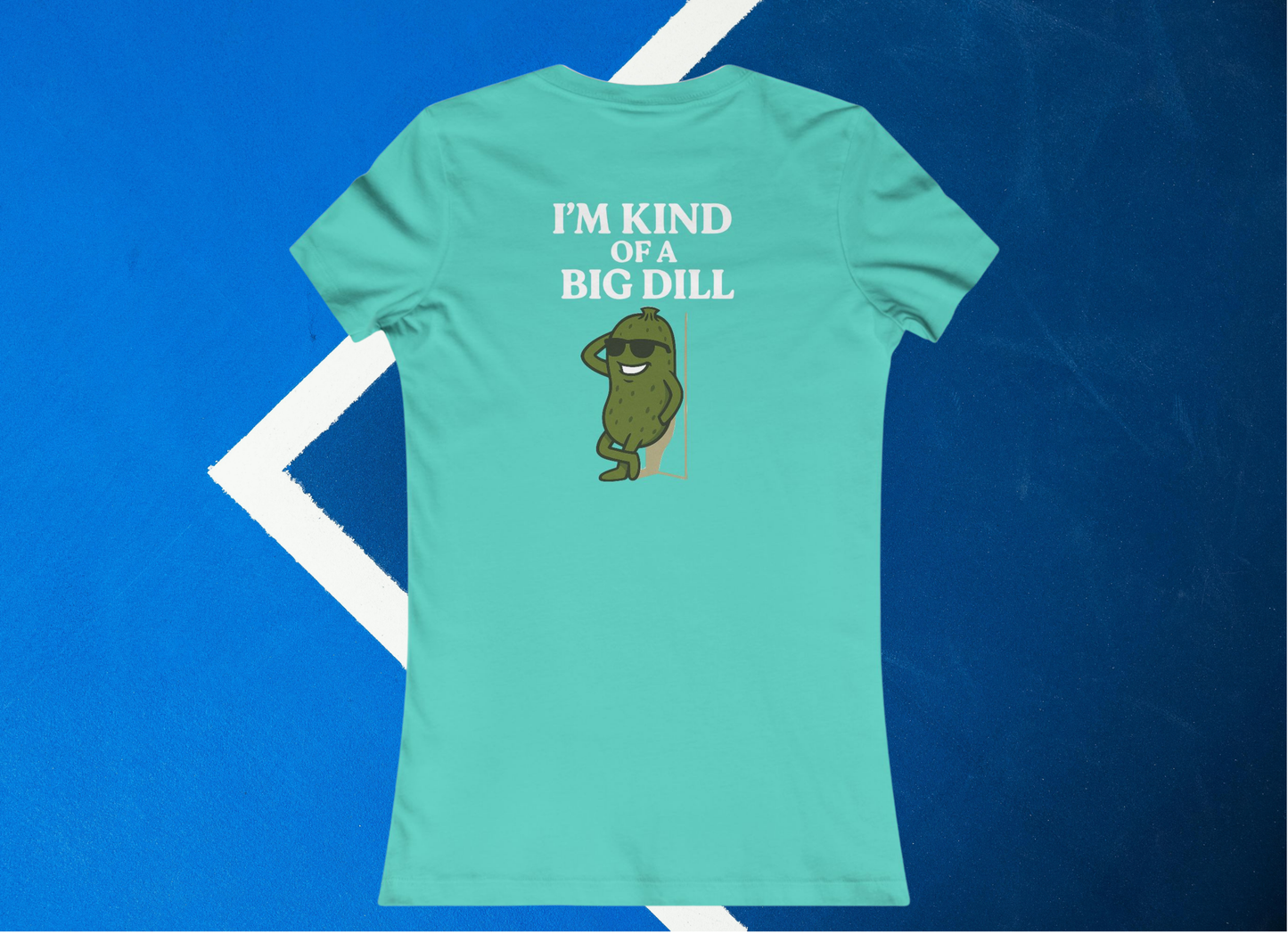 green im kind of a big dill pickleball shirt – back design print