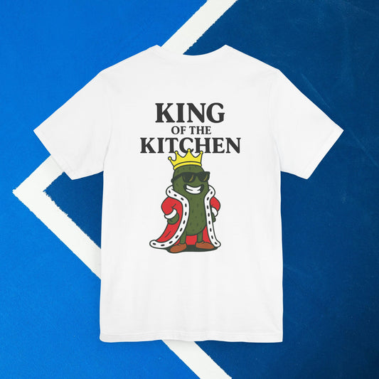 white king of the kitchen pickleball shirt – back design print