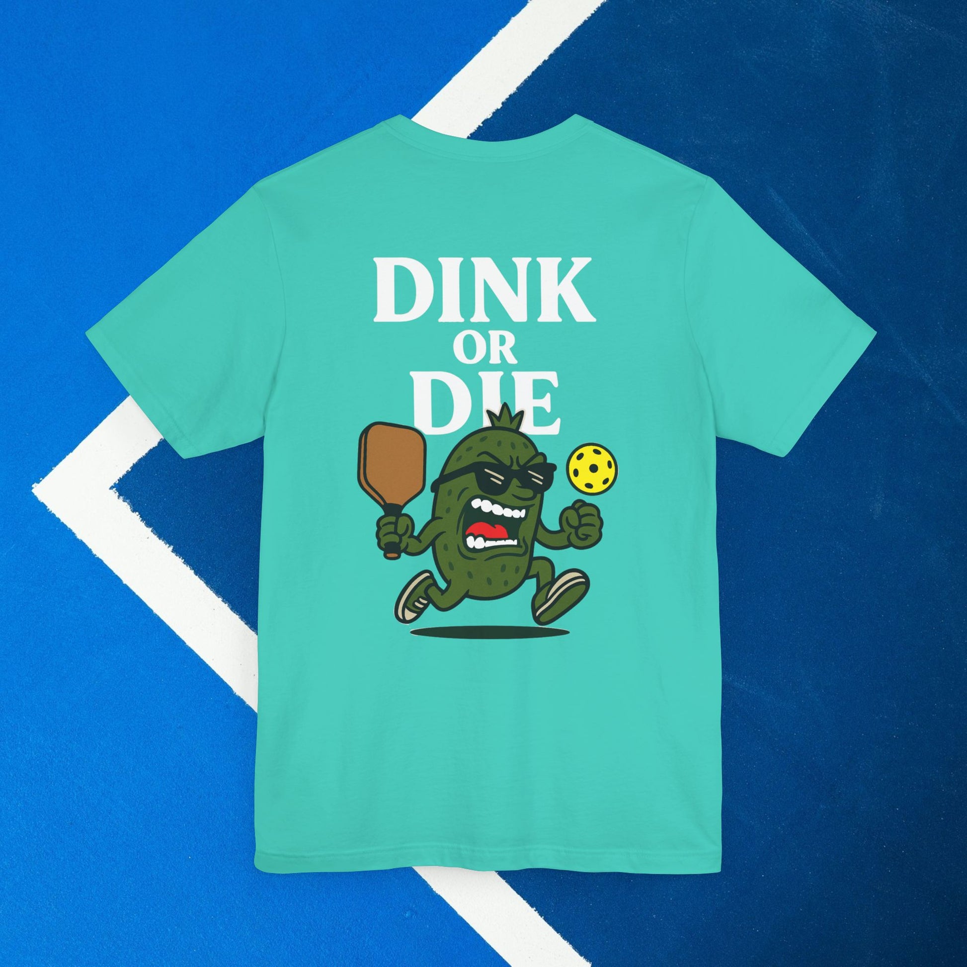 green dink or die pickleball shirt – back design print