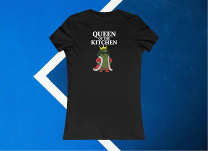 black queen of the kitchen pickleball shirt – back design print