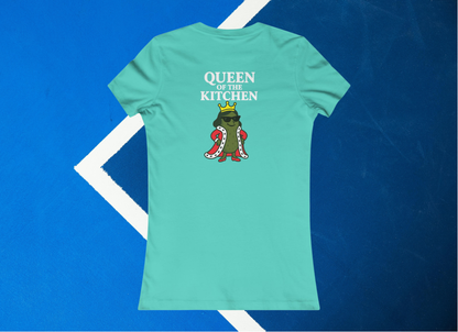 green queen of the kitchen pickleball shirt – back design print