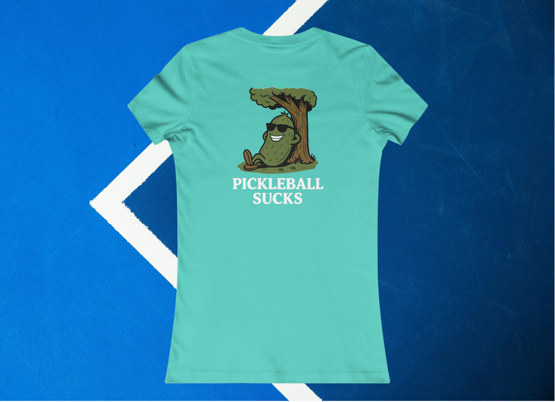 green pickleball sucks pickleball shirt – back design print