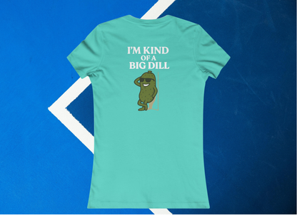 green im kind of a big dill pickleball shirt – back design print